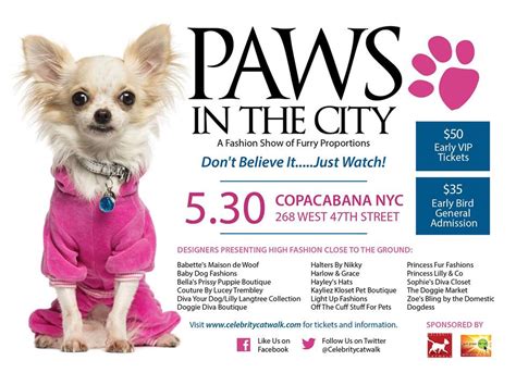 Celebrity Catwalk Makes NYC Pet History with 3rd Annual PAWS IN THE CITY -- Bridget O'Brien PR ...