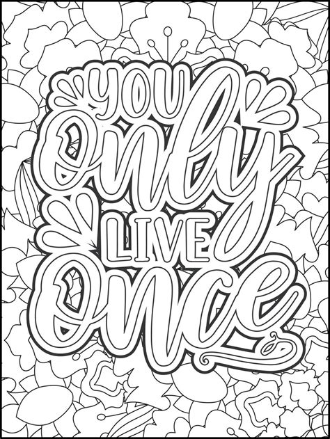 Motivational quotes coloring page. Inspirational quotes coloring page. Affirmative quotes ...
