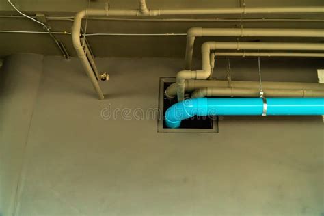 The Location of the Plumbing Connection Point is the Large Blue PVC Pipe of the High-rise ...