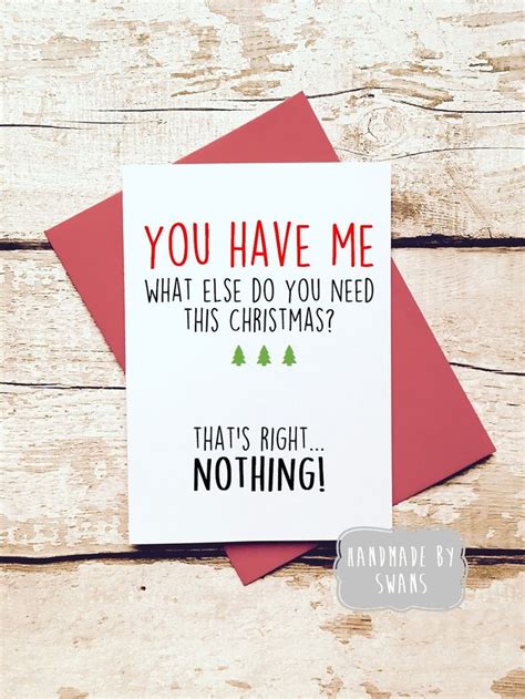 Funny christmas card, Christmas card boyfriend, card for girlfriend, best friend in 2022 | Funny ...