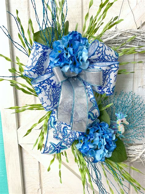 Coastal Christmas Wreathsanta Beach Wreath for Front | Etsy