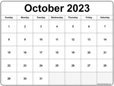 october 2023 calendar free printable calendar - free printable monthly calendar october 2023 get ...