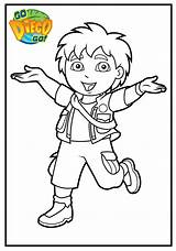 Epic diego Explorer coloring Page sketch template