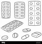 Pills Coloring Page sketch template