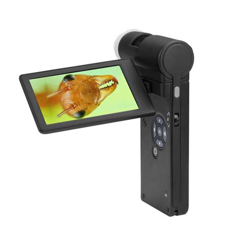 handheld portable LCD digital microscope with 4" screen and 10x to 300x magnification, Vividia ...
