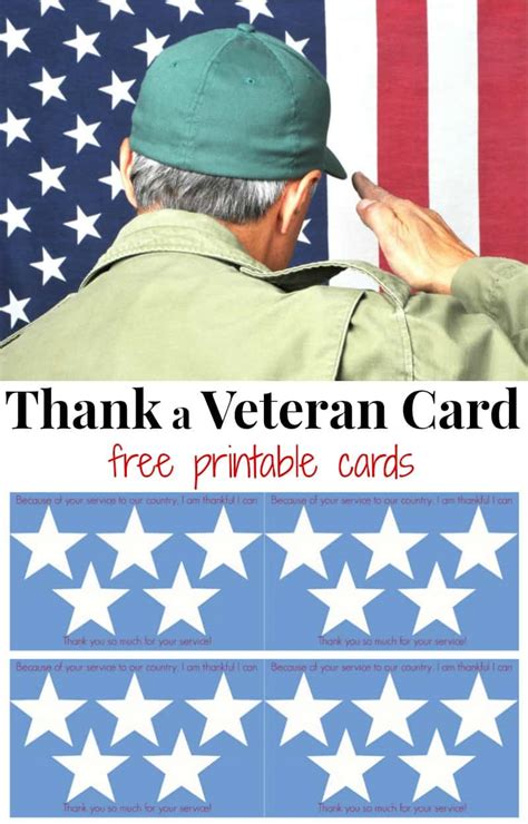 Thank a Veteran Cards - Free Printable - Organized 31