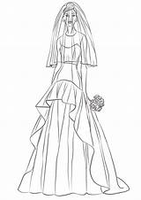 Wedding Dresses Coloring Pages To Print sketch template