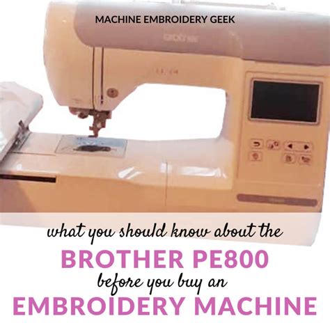 Brother PE800 Review: a popular entry-level embroidery machine