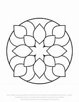 Free Very Simple Mandala Colouring Page For Kids Download  LJ Knight Art sketch template