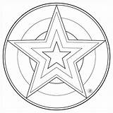 Star Mandala Coloring Page sketch template