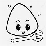 An Egg With A Utensil Coloring Page Outline Sketch Drawing Vector  sketch template
