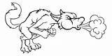 Coloring Page Of The Big Bad Wolf Huffing And Puffing Pages sketch template