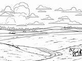 Prairie Coloring Sheet  Page sketch template