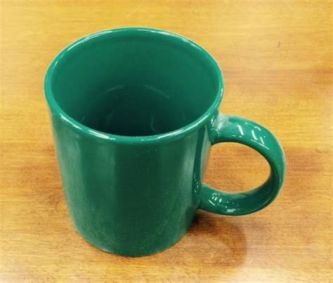 Mug: Dark Green-Round Ceramic-W/Handle • Psw