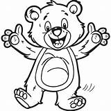 Premium Vector  Happy Teddy Bear Playing Outside coloring book For sketch template
