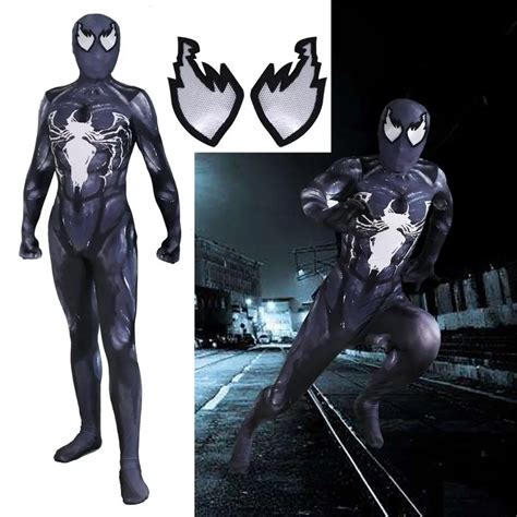 Venom Spiderman Costumes Custom 3D Printed Symbiote Spider Man Lycra ...