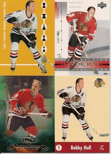 4 DIFFERENT BOBBY HULL HOCKEY CARDS LOT (With images) | Hockey cards, Bobby hull, Hockey