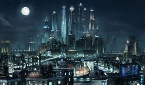 Gotham City skyline | Ciudad futurista, Ciudad fantasía, Ciudad oscura