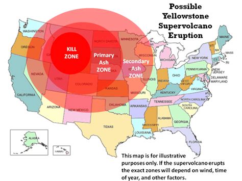 Yellowstone Volcano Size