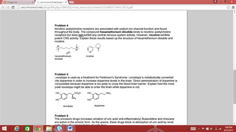 Solved Problem 4 Nicotinic acetylcholine receptors are | Chegg.com