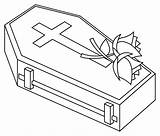 Coffin Coloring Page  ColouringPages sketch template