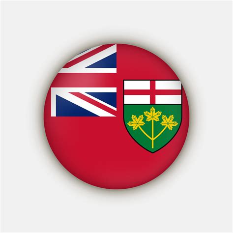 Ontario flag, province of Canada. Vector illustration. 20245079 Vector ...