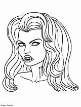 Girl Vampire coloring Page sketch template