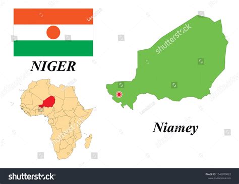 Republic Niger Capital Niamey Contour Map Stock Vector (Royalty Free) 1545070022 | Shutterstock