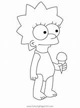 Lisa Simpson Coloring Pages sketch template