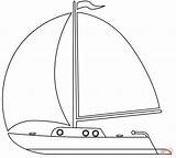 Barcos Sailboat Vela Voilier Colorir Meios Colorier Transporte Lancha  sketch template