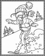 Coloring Pages Of Snowboarding sketch template