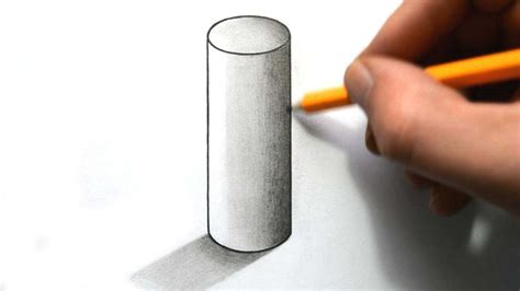 How to draw cylinder in 3d perspective easy step by step for beginners ...