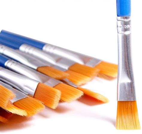 Flat Paint Brushes,Small Brush Bulk for Detail Painting - School Supply Factory