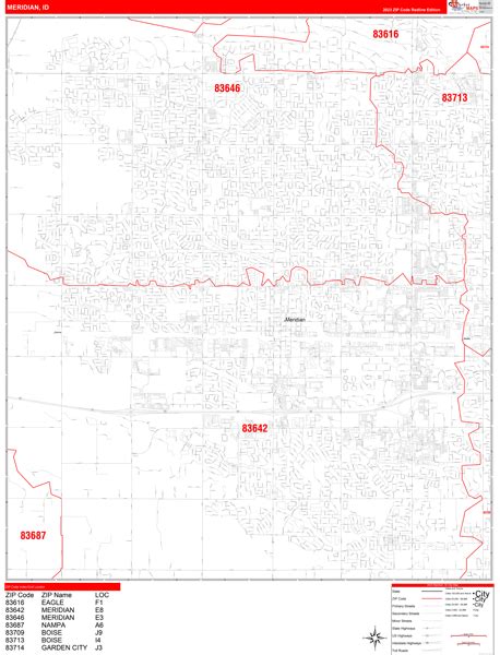 Meridian Zip Code Map