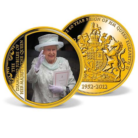 Queen Elizabeth II Diamond Jubilee Commemorative Coin | Gold-Layered ...