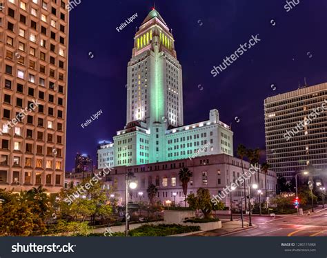 Los Angeles City Hall Building Night Stock Photo 1280115988 | Shutterstock