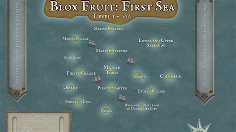 Blox Fruits map: First Sea map