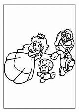 Step Into Marios World Princess Peach Coloring Pages Collection For Kids sketch template