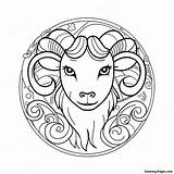Aries Zodiac Coloring Page  Pagescom sketch template