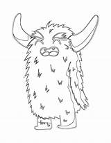 Silly Cute Monster Coloring Page Pages sketch template
