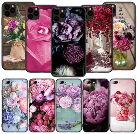 Pink Purple Peony Flower Case For Apple Iphone 12 Pro Max Mini X Xs Xr 11 6 7 8 | Purple peonies ...