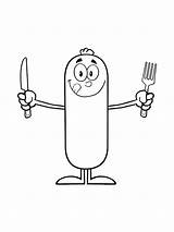 Sausages Coloring Pages sketch template