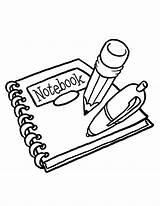 Notebook Coloring Page sketch template