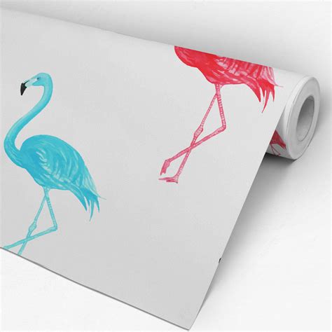 Flamingo Watercolor Wallpaper - Moonwallstickers.com