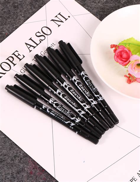 Double Ended Tattoo Skin Marking Pen Fine/Thick Tip Piercing Oily ...