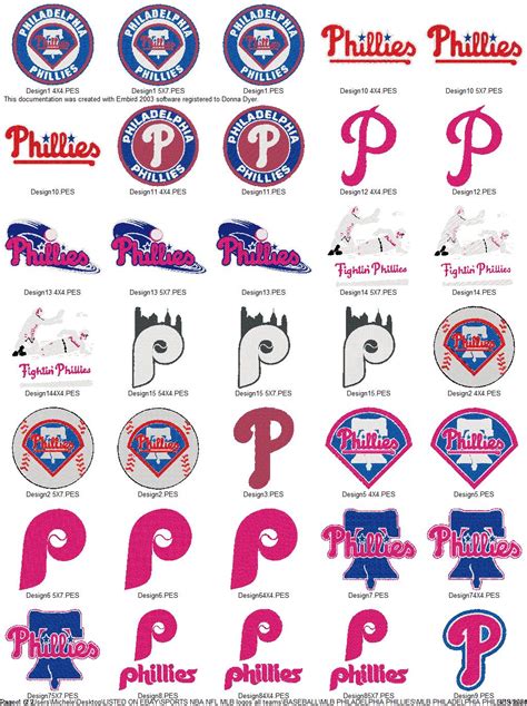 Collection MLB PHILADELPHIA PHILLIES LOGO'S Embroidery Machi - Inspire Uplift