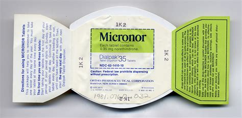 Micronor DialPak 35 Oral Contraceptive | National Museum of American ...