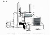 Peterbilt Semi Truck Coloring Page Drawing Sketch sketch template