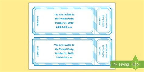 Editable Blank Ticket Template Dramatic Play Resources | lupon.gov.ph