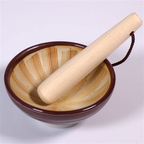 Mini Ceramic Japanese 'Suribachi' Pestle & Mortar